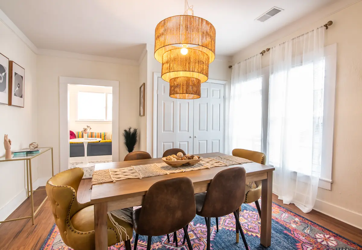 Unit A dining table for six